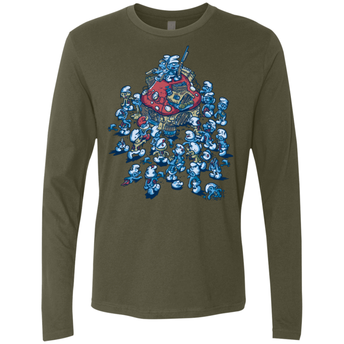 T-Shirts Military Green / Small BLUE HORDE Men's Premium Long Sleeve