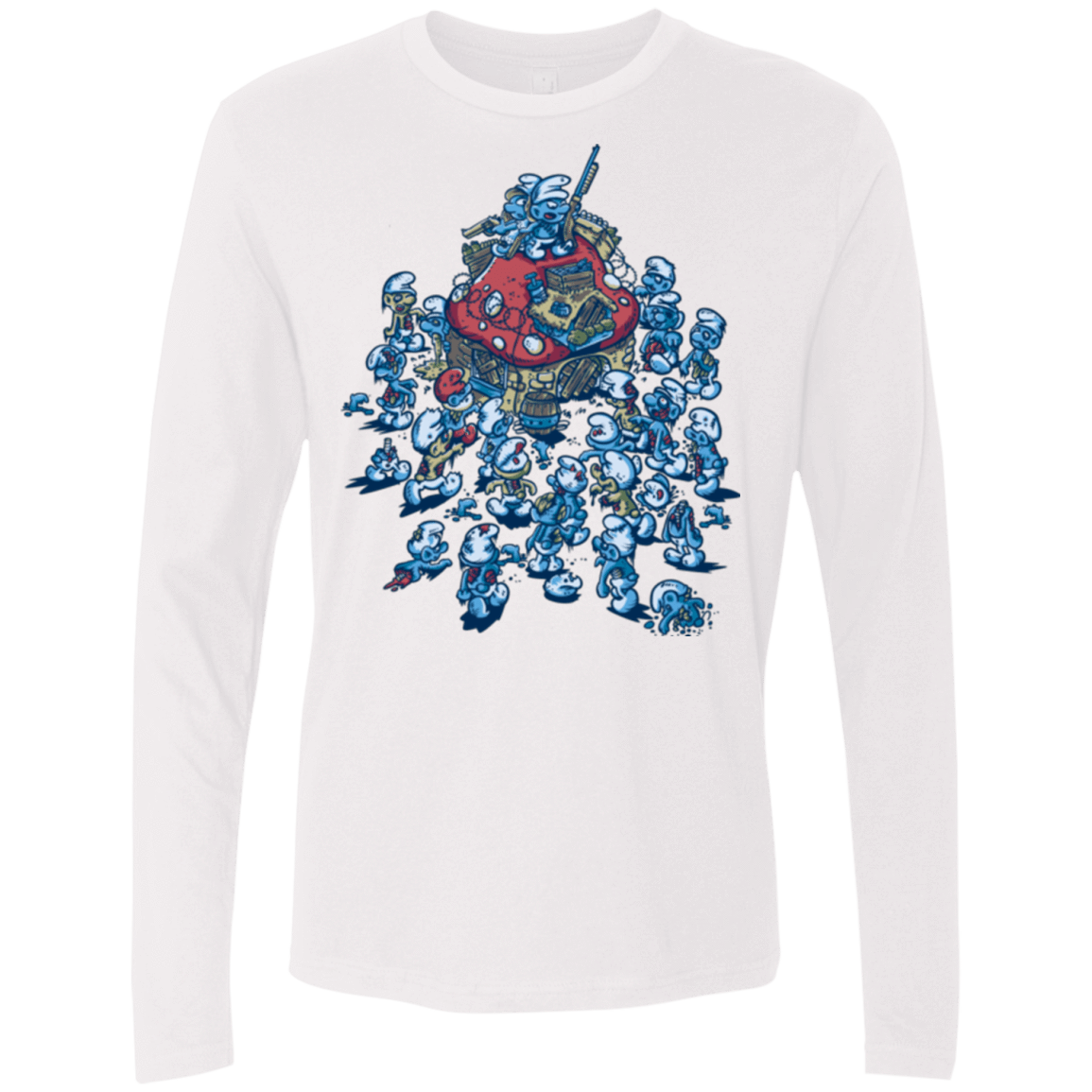 T-Shirts White / Small BLUE HORDE Men's Premium Long Sleeve