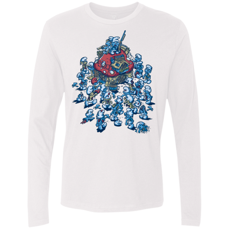 T-Shirts White / Small BLUE HORDE Men's Premium Long Sleeve