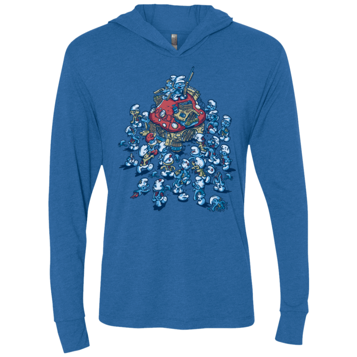 T-Shirts Vintage Royal / X-Small BLUE HORDE Triblend Long Sleeve Hoodie Tee