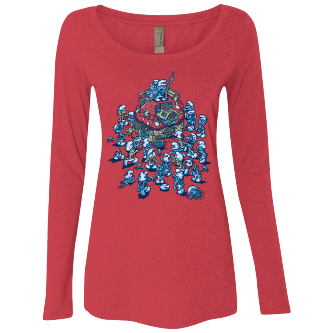 T-Shirts Vintage Red / Small BLUE HORDE Women's Triblend Long Sleeve Shirt