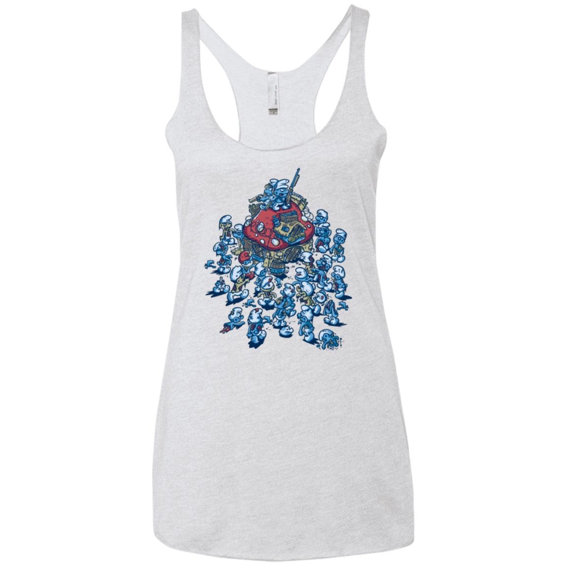 T-Shirts Heather White / X-Small BLUE HORDE Women's Triblend Racerback Tank