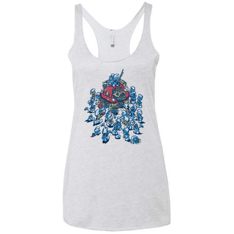 T-Shirts Heather White / X-Small BLUE HORDE Women's Triblend Racerback Tank