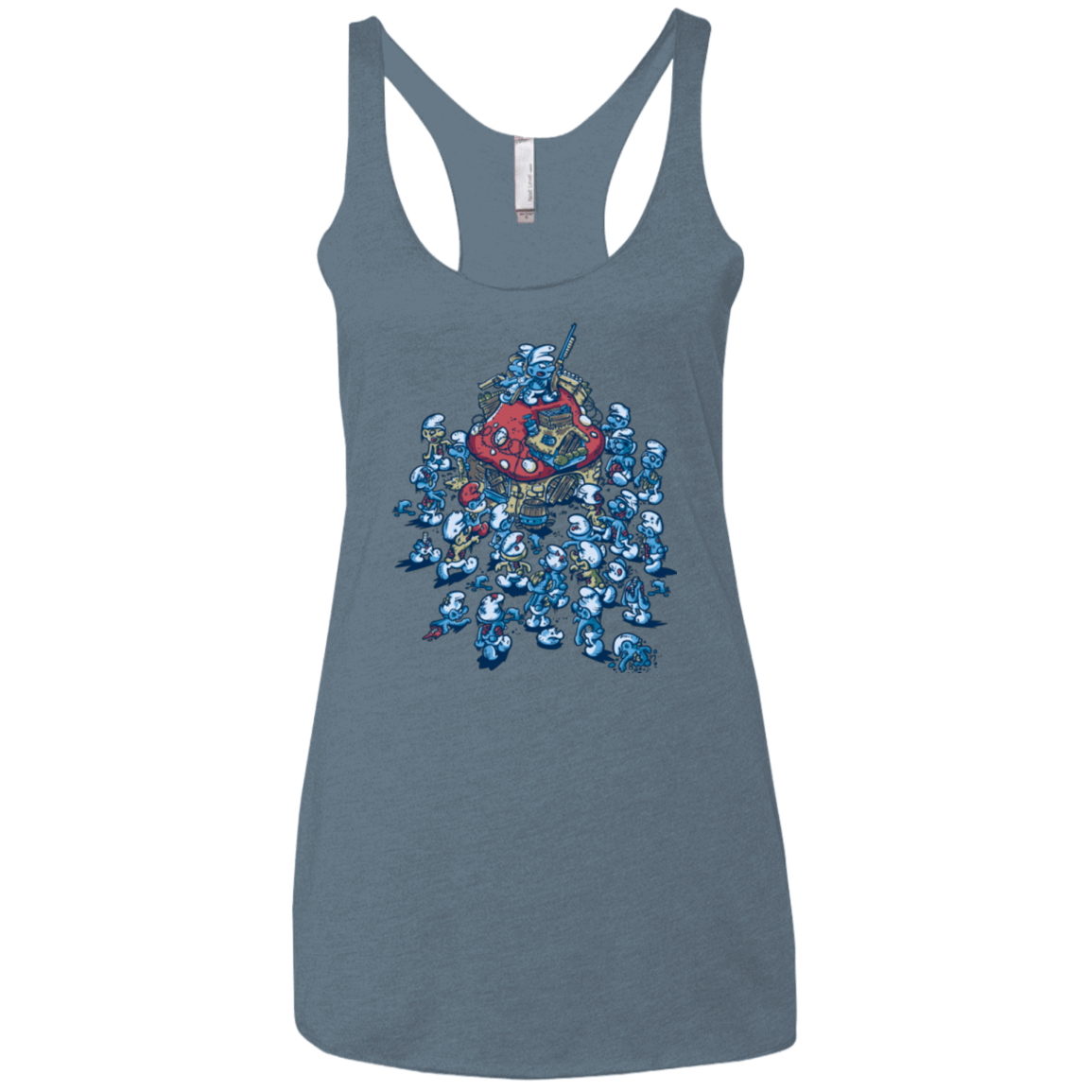 T-Shirts Indigo / X-Small BLUE HORDE Women's Triblend Racerback Tank