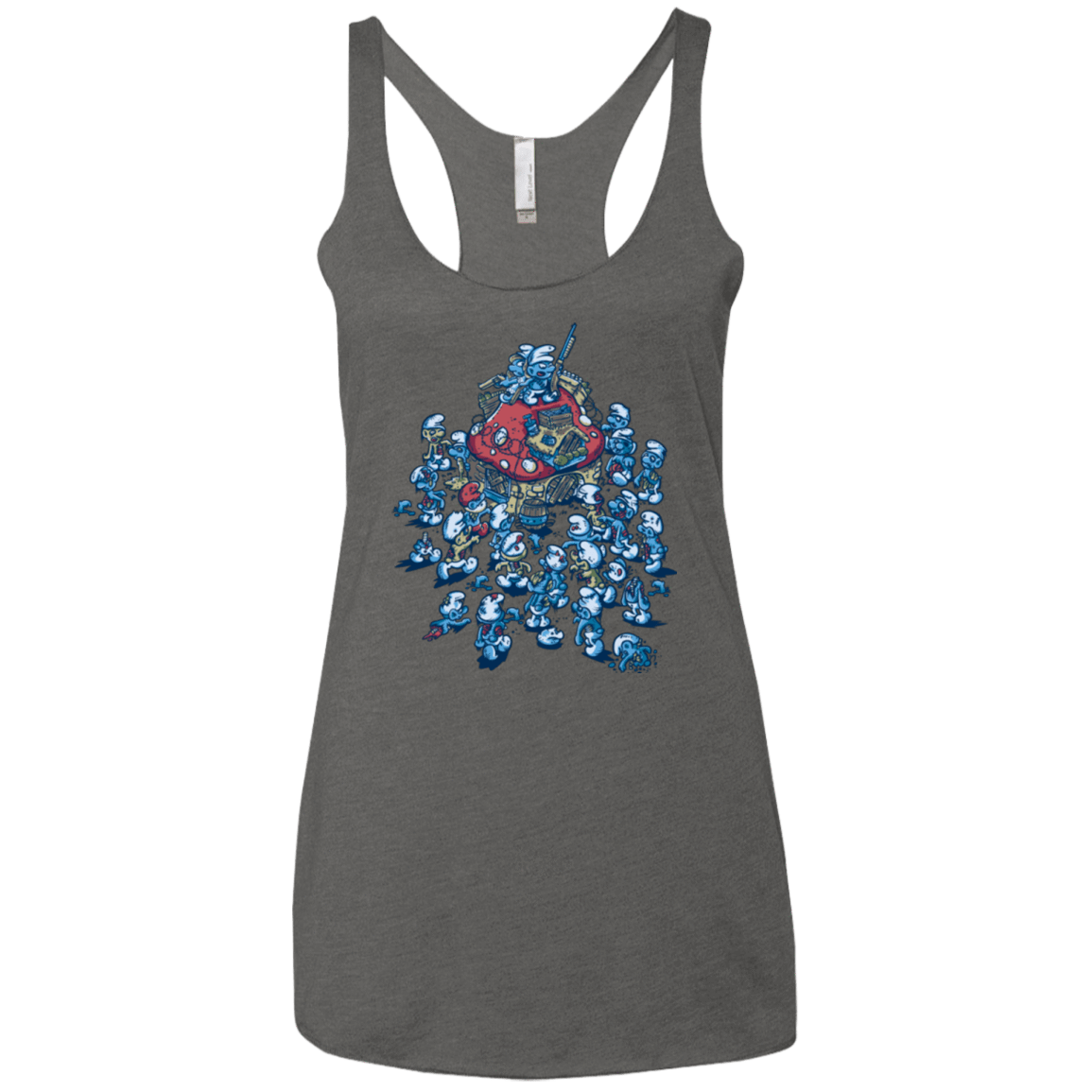 T-Shirts Premium Heather / X-Small BLUE HORDE Women's Triblend Racerback Tank