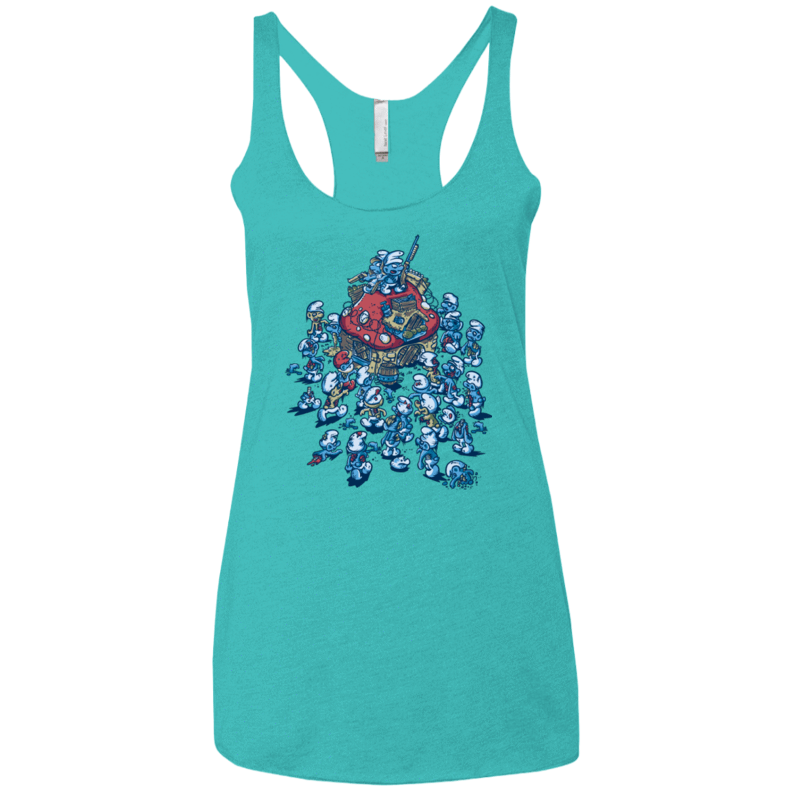T-Shirts Tahiti Blue / X-Small BLUE HORDE Women's Triblend Racerback Tank