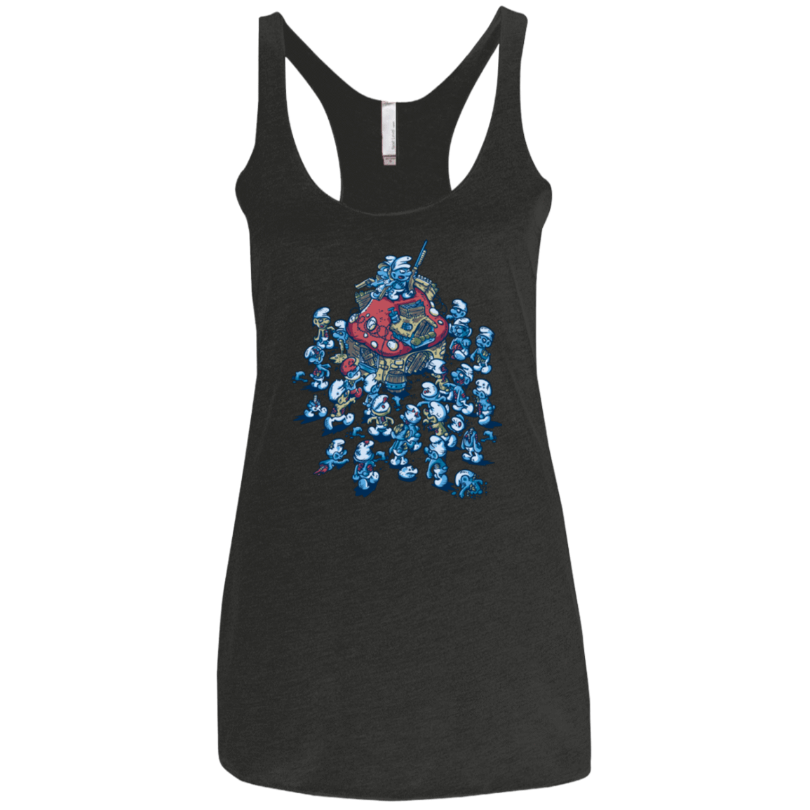 T-Shirts Vintage Black / X-Small BLUE HORDE Women's Triblend Racerback Tank