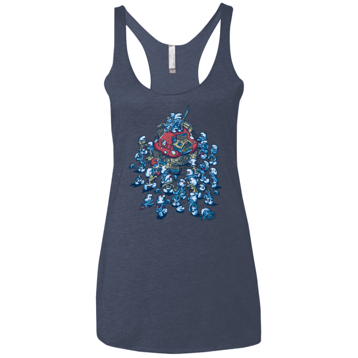 T-Shirts Vintage Navy / X-Small BLUE HORDE Women's Triblend Racerback Tank