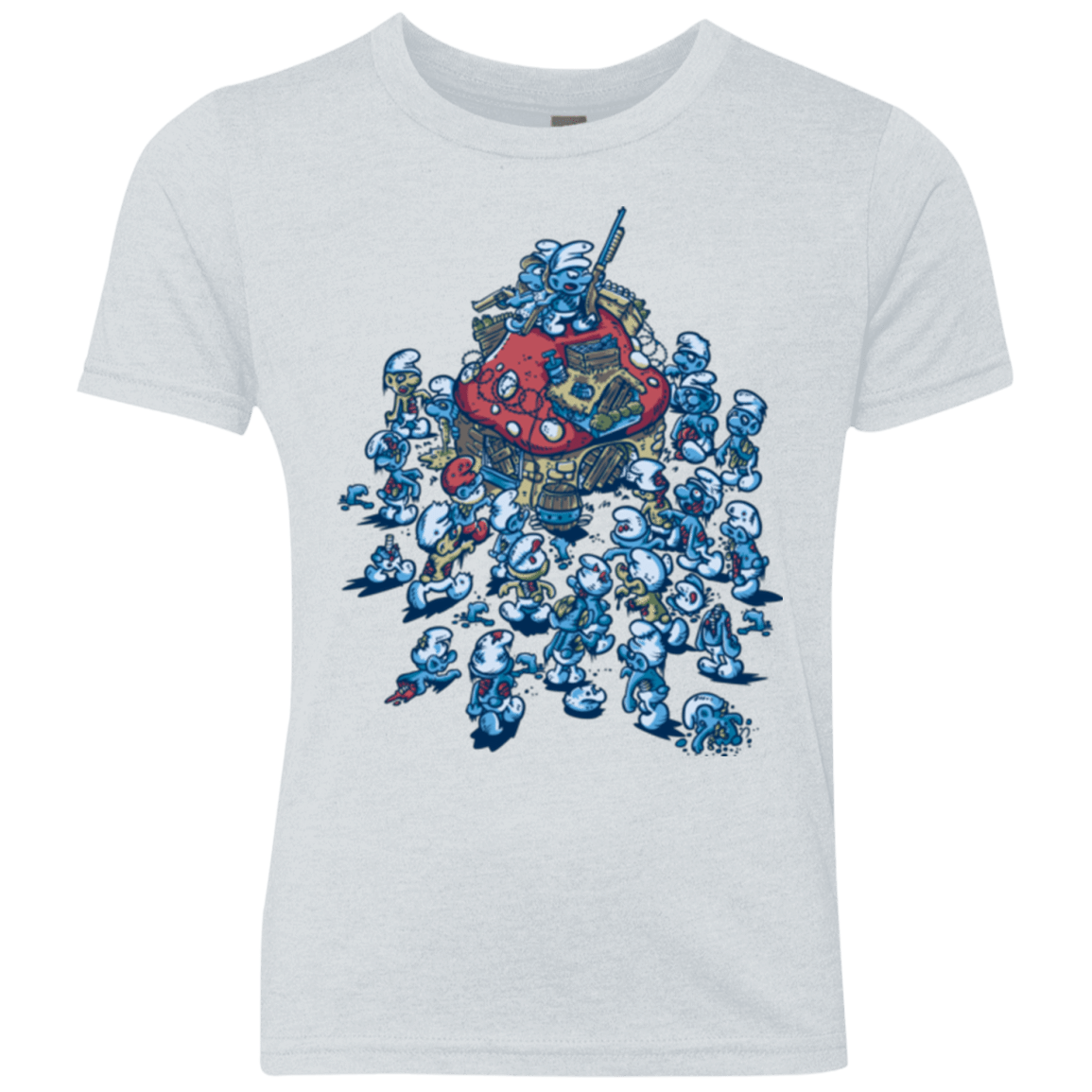 T-Shirts Heather White / YXS BLUE HORDE Youth Triblend T-Shirt