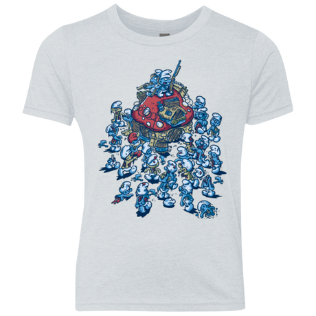 T-Shirts Heather White / YXS BLUE HORDE Youth Triblend T-Shirt