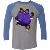 T-Shirts Premium Heather/Vintage Royal / X-Small Blue In the Face Triblend 3/4 Sleeve