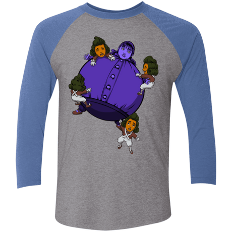 T-Shirts Premium Heather/Vintage Royal / X-Small Blue In the Face Triblend 3/4 Sleeve