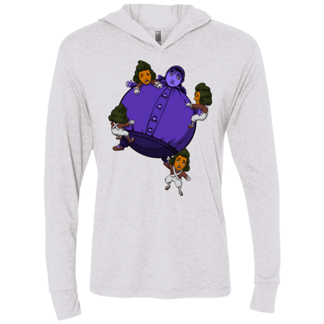 T-Shirts Heather White / X-Small Blue In the Face Triblend Long Sleeve Hoodie Tee