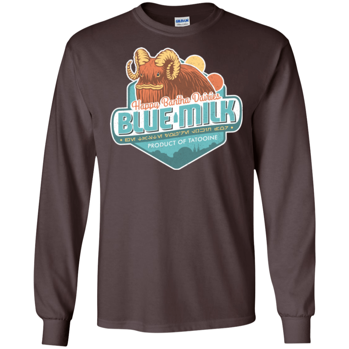 T-Shirts Dark Chocolate / S Blue Milk Men's Long Sleeve T-Shirt