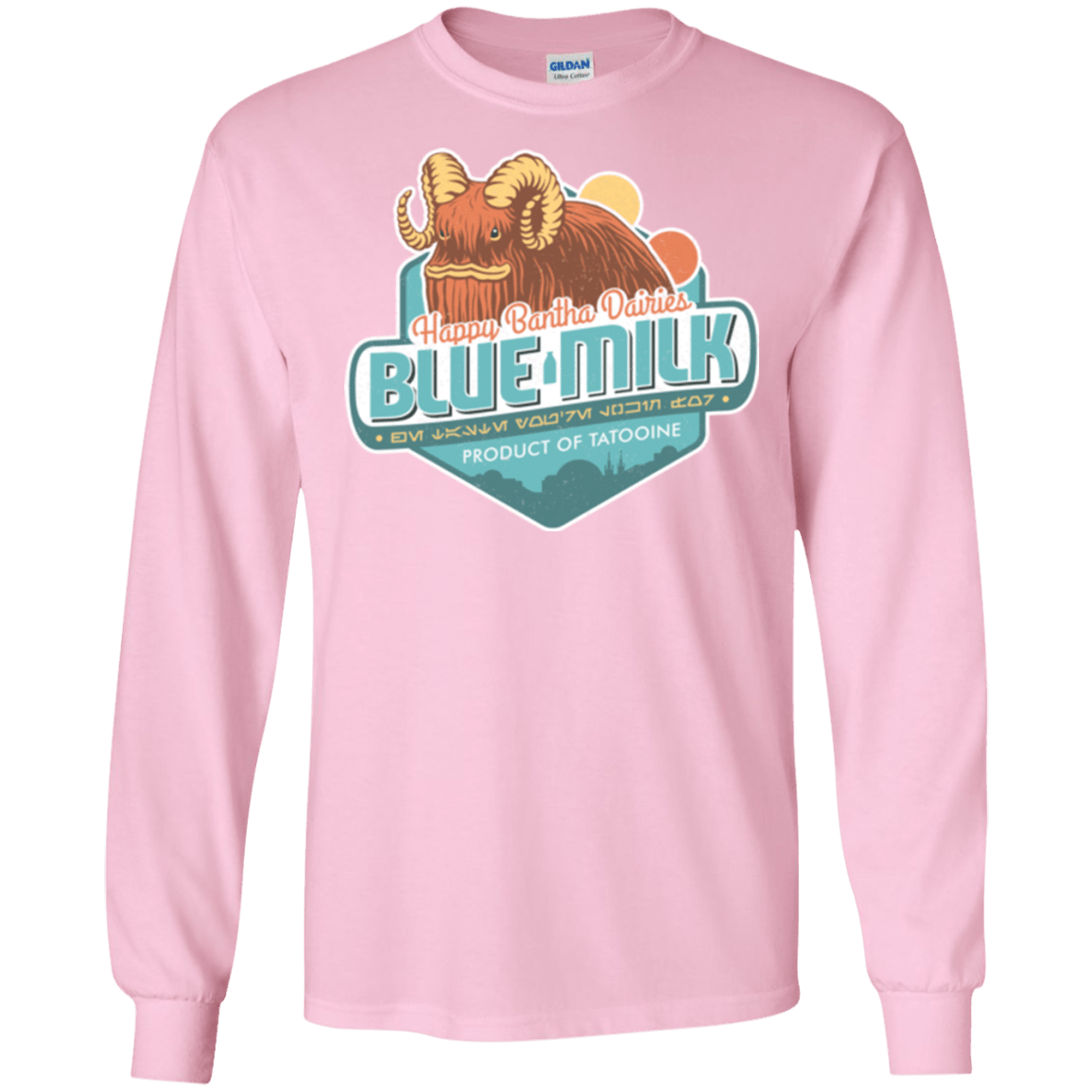 T-Shirts Light Pink / S Blue Milk Men's Long Sleeve T-Shirt