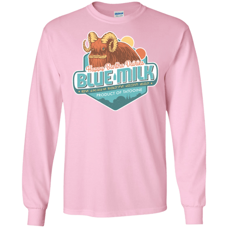 T-Shirts Light Pink / S Blue Milk Men's Long Sleeve T-Shirt