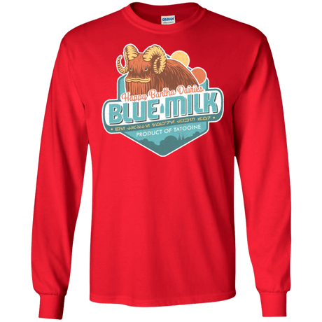 T-Shirts Red / S Blue Milk Men's Long Sleeve T-Shirt