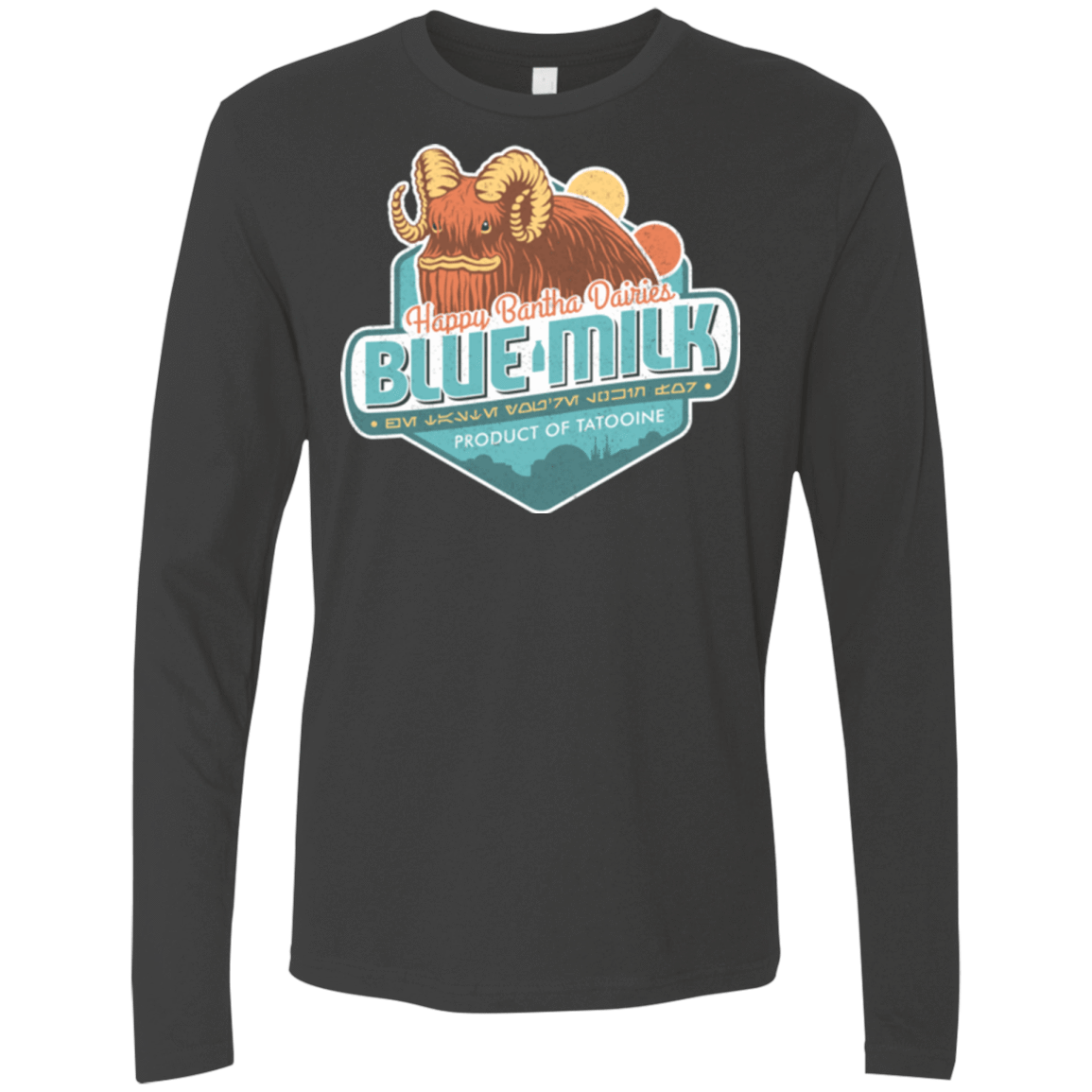 T-Shirts Heavy Metal / S Blue Milk Men's Premium Long Sleeve