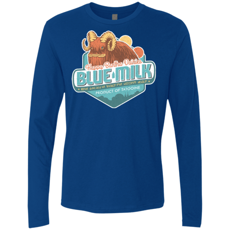 T-Shirts Royal / S Blue Milk Men's Premium Long Sleeve