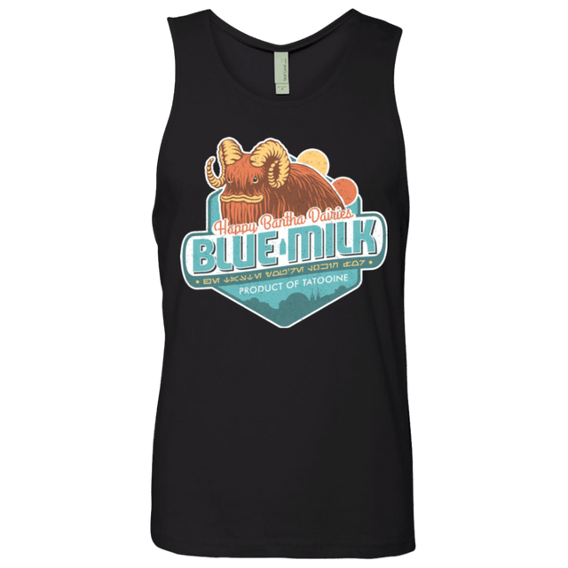 T-Shirts Black / S Blue Milk Men's Premium Tank Top