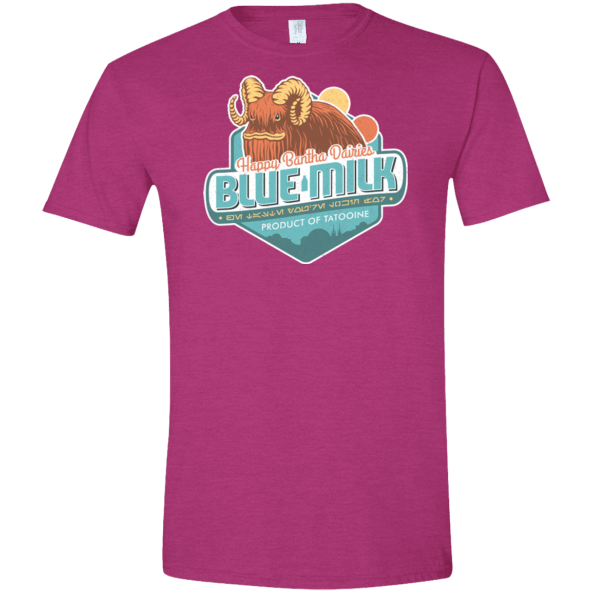 T-Shirts Antique Heliconia / S Blue Milk Men's Semi-Fitted Softstyle