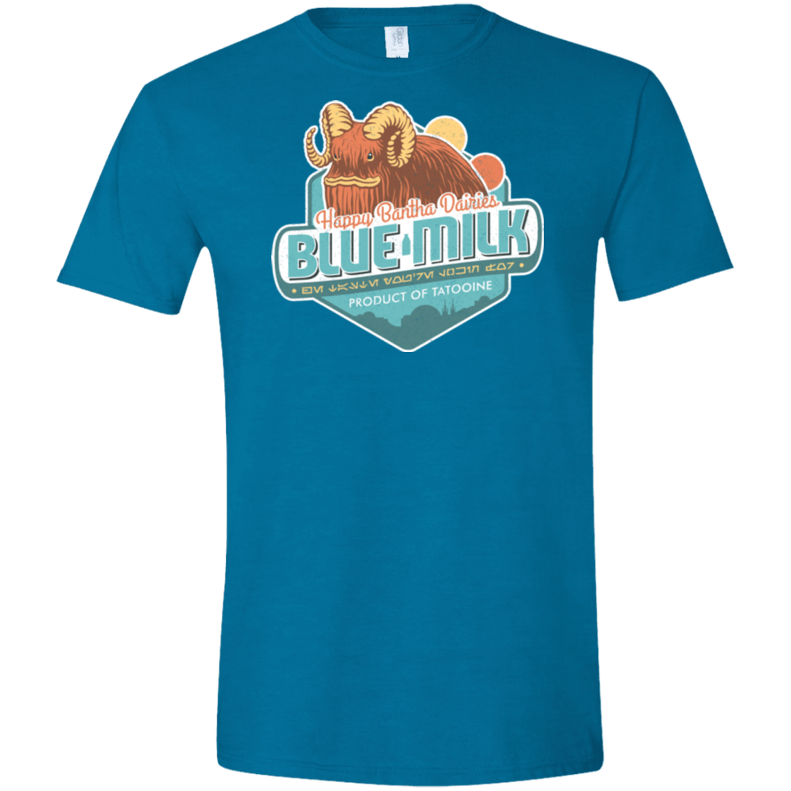 T-Shirts Antique Sapphire / S Blue Milk Men's Semi-Fitted Softstyle