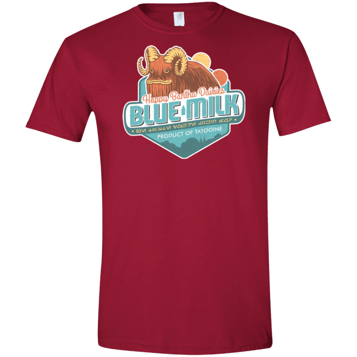 T-Shirts Cardinal Red / S Blue Milk Men's Semi-Fitted Softstyle