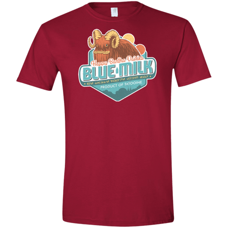 T-Shirts Cardinal Red / S Blue Milk Men's Semi-Fitted Softstyle