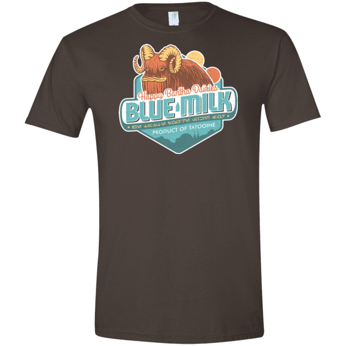 T-Shirts Dark Chocolate / S Blue Milk Men's Semi-Fitted Softstyle