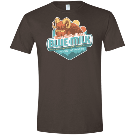 T-Shirts Dark Chocolate / S Blue Milk Men's Semi-Fitted Softstyle