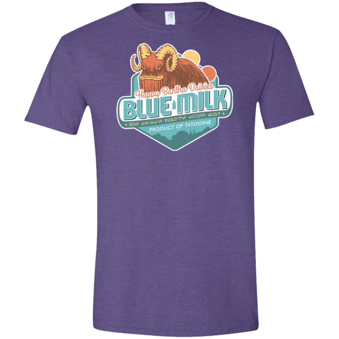 T-Shirts Heather Purple / S Blue Milk Men's Semi-Fitted Softstyle