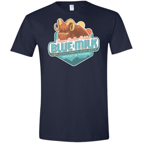 T-Shirts Navy / X-Small Blue Milk Men's Semi-Fitted Softstyle