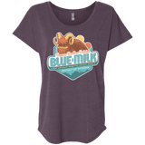 T-Shirts Vintage Purple / X-Small Blue Milk Triblend Dolman Sleeve