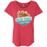 T-Shirts Vintage Red / X-Small Blue Milk Triblend Dolman Sleeve