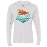 T-Shirts Heather White / X-Small Blue Milk Triblend Long Sleeve Hoodie Tee