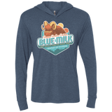 T-Shirts Indigo / X-Small Blue Milk Triblend Long Sleeve Hoodie Tee