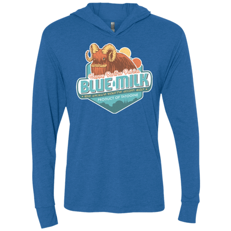 T-Shirts Vintage Royal / X-Small Blue Milk Triblend Long Sleeve Hoodie Tee