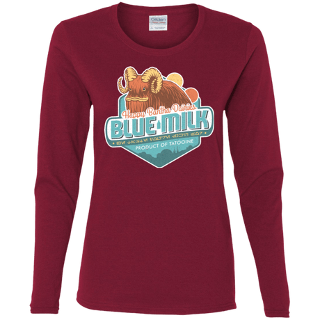 T-Shirts Cardinal / S Blue Milk Women's Long Sleeve T-Shirt