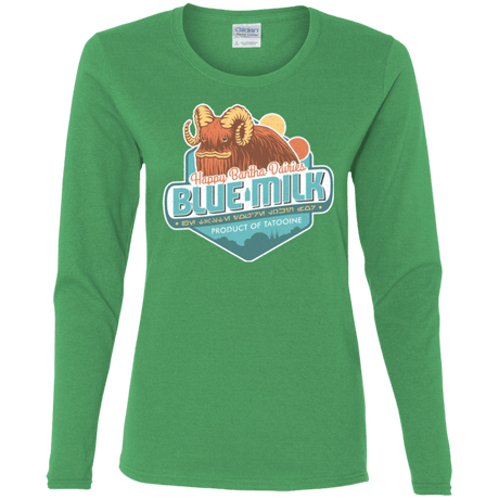 T-Shirts Irish Green / S Blue Milk Women's Long Sleeve T-Shirt