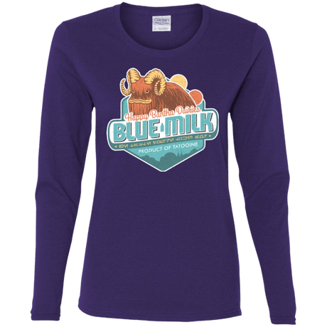 T-Shirts Purple / S Blue Milk Women's Long Sleeve T-Shirt