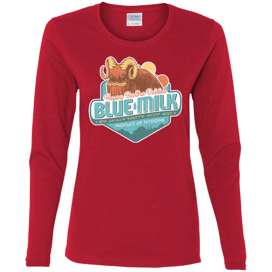 T-Shirts Red / S Blue Milk Women's Long Sleeve T-Shirt