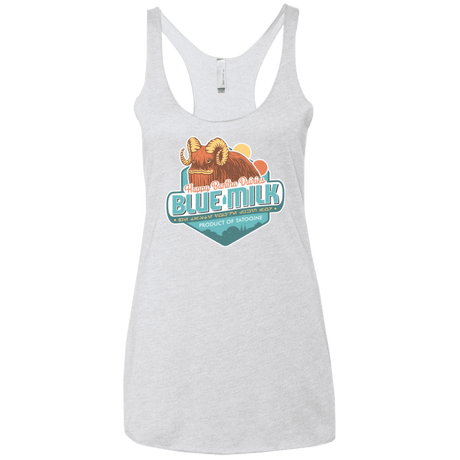 T-Shirts Heather White / X-Small Blue Milk Women's Triblend Racerback Tank