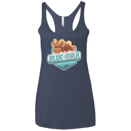 T-Shirts Vintage Navy / X-Small Blue Milk Women's Triblend Racerback Tank