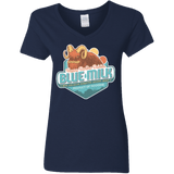 T-Shirts Navy / S Blue Milk Women's V-Neck T-Shirt