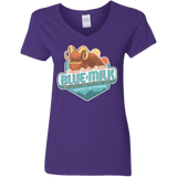 T-Shirts Purple / S Blue Milk Women's V-Neck T-Shirt