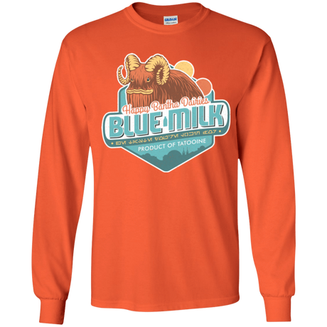 T-Shirts Orange / YS Blue Milk Youth Long Sleeve T-Shirt