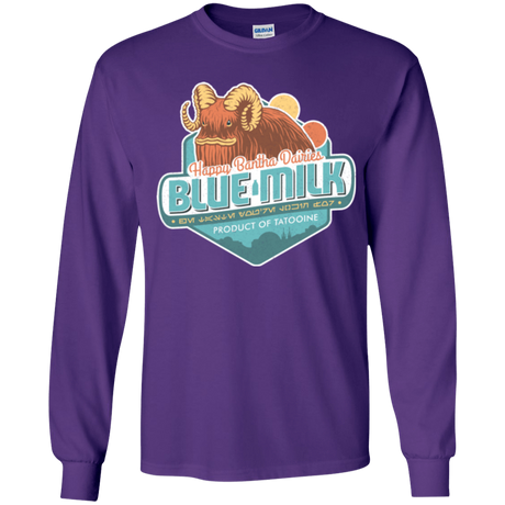 T-Shirts Purple / YS Blue Milk Youth Long Sleeve T-Shirt