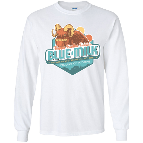T-Shirts White / YS Blue Milk Youth Long Sleeve T-Shirt