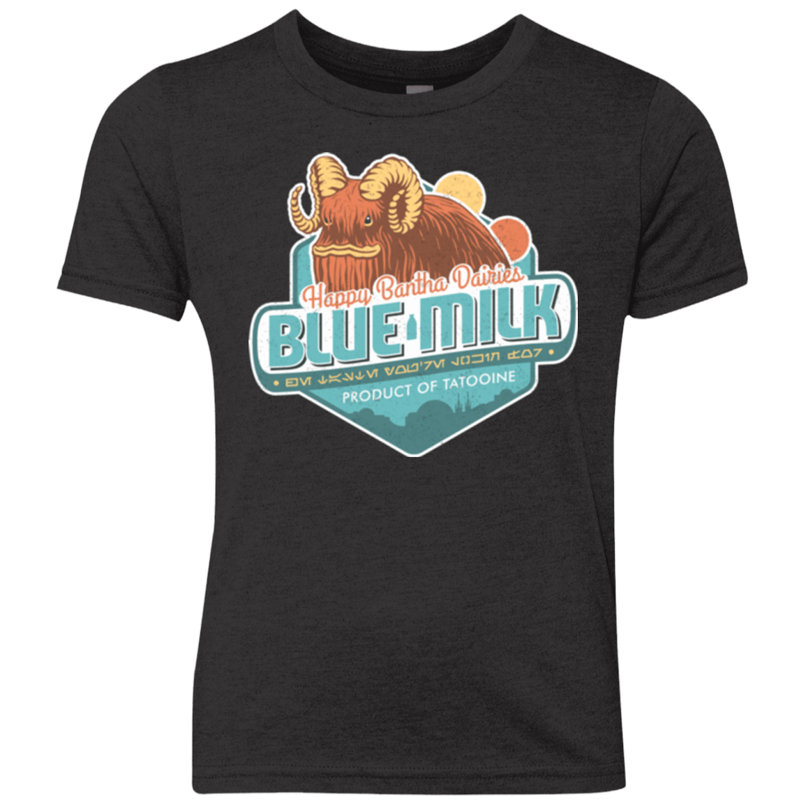 T-Shirts Vintage Black / YXS Blue Milk Youth Triblend T-Shirt