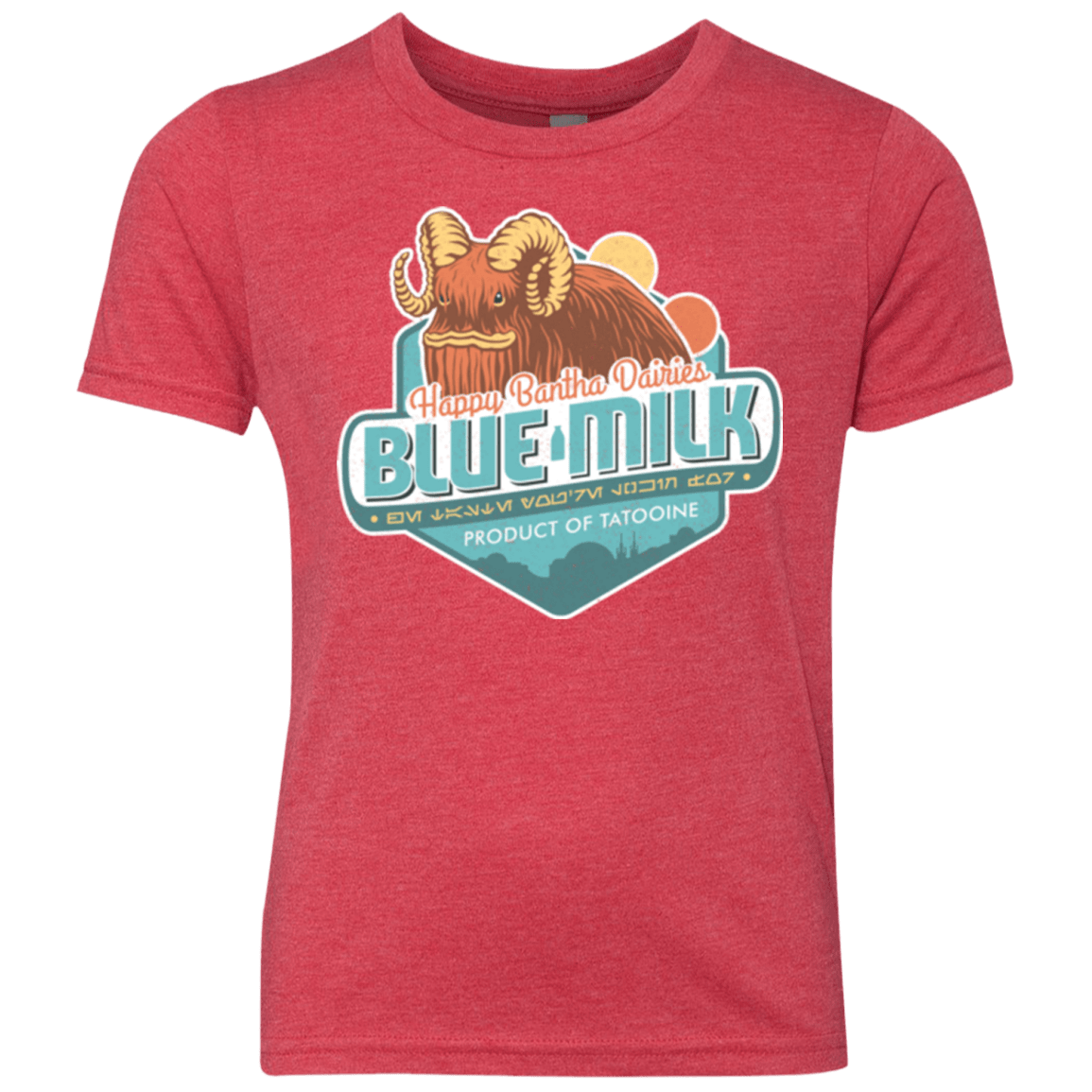 T-Shirts Vintage Red / YXS Blue Milk Youth Triblend T-Shirt